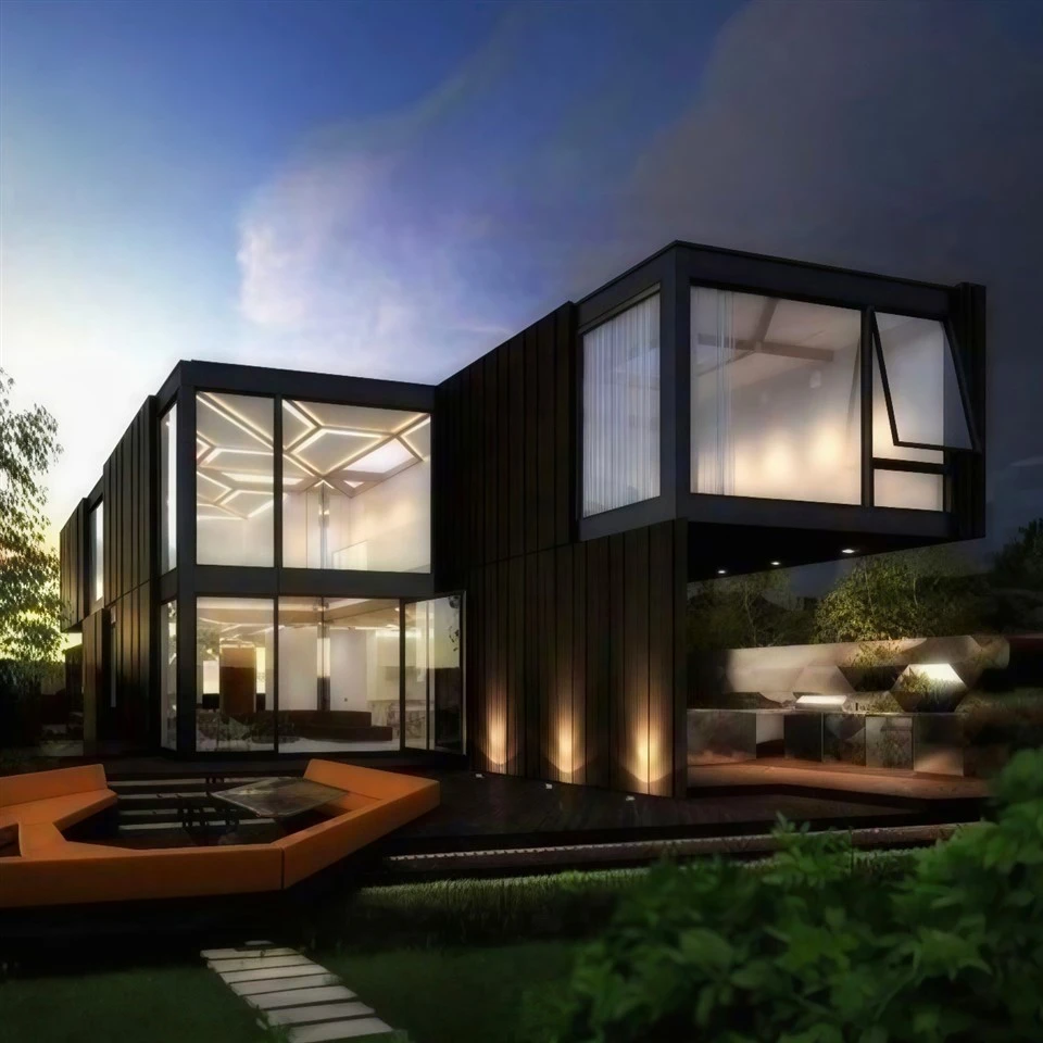 Maison conteneur double largeur